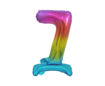 Picture of STANDING FOIL BALLOON 7 RAINBOW 38CM